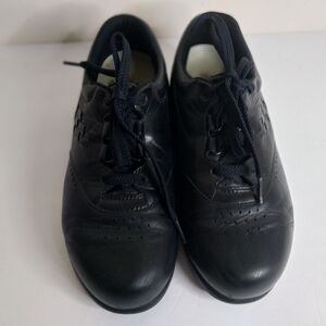 SAS Free Time Size 6.5 Leather Black Espadrilles for Women. Made In USA